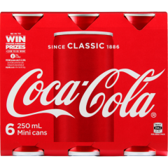 Coca Cola 250ML 6 Pack Cans