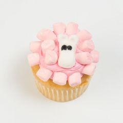 Pink Sheep Cupcake