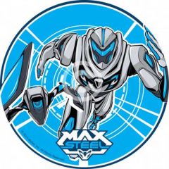 Max Steel Themed Round Cake