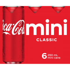 Coca Cola Classic 250ml 6 Pack Cans