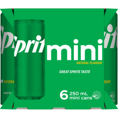 Sprite Mini 6 Pack 250ml Cans