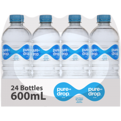 Pure Drop Water 600ml 24 Pack