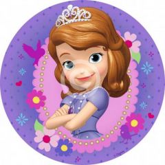 Sofia the First Themed Round Cake