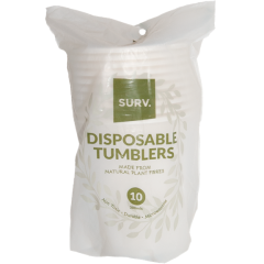 Surv Disposable Tumblers 10x 300mls