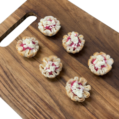 Beetroot Hummus & Feta Canapés