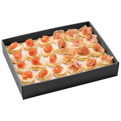 Salmon and Prosciutto Blinis