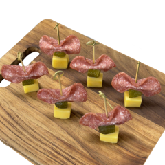 Salami, Cheese & Gherkin Canapés  