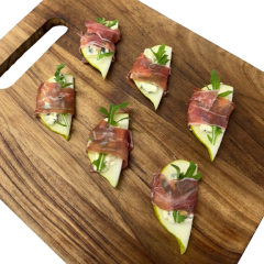 Blue Cheese, Pear & Prosciutto Canapés